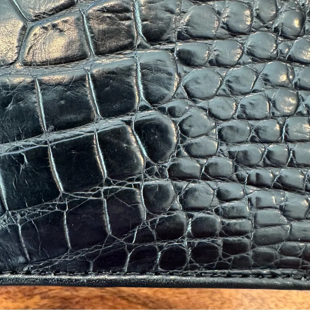 Bi-Fold Authentic Crocodile Leather Wallet 1D